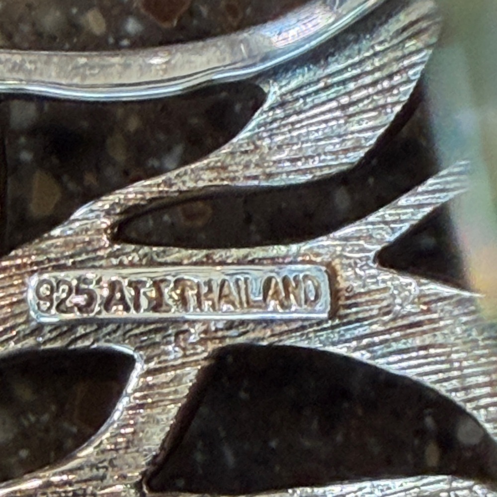 NIB~Vintage Woman’s Cuff 14K White Gold Silver Leaf Design Cuff Bracelet - Picture 7 of 10
